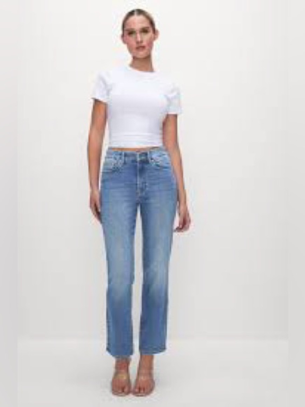 Good American Good Waist Crop Jeans N258-11